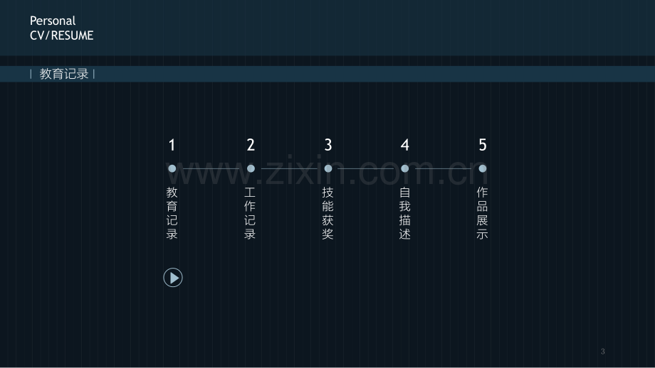 网页排版风格个人简历模板-PPT课件.pptx_第3页