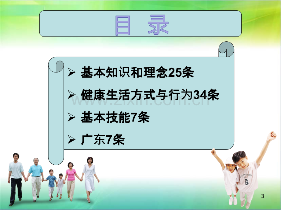 中国公民健康素养条知识讲座含广东7条PPT课件.pptx_第3页