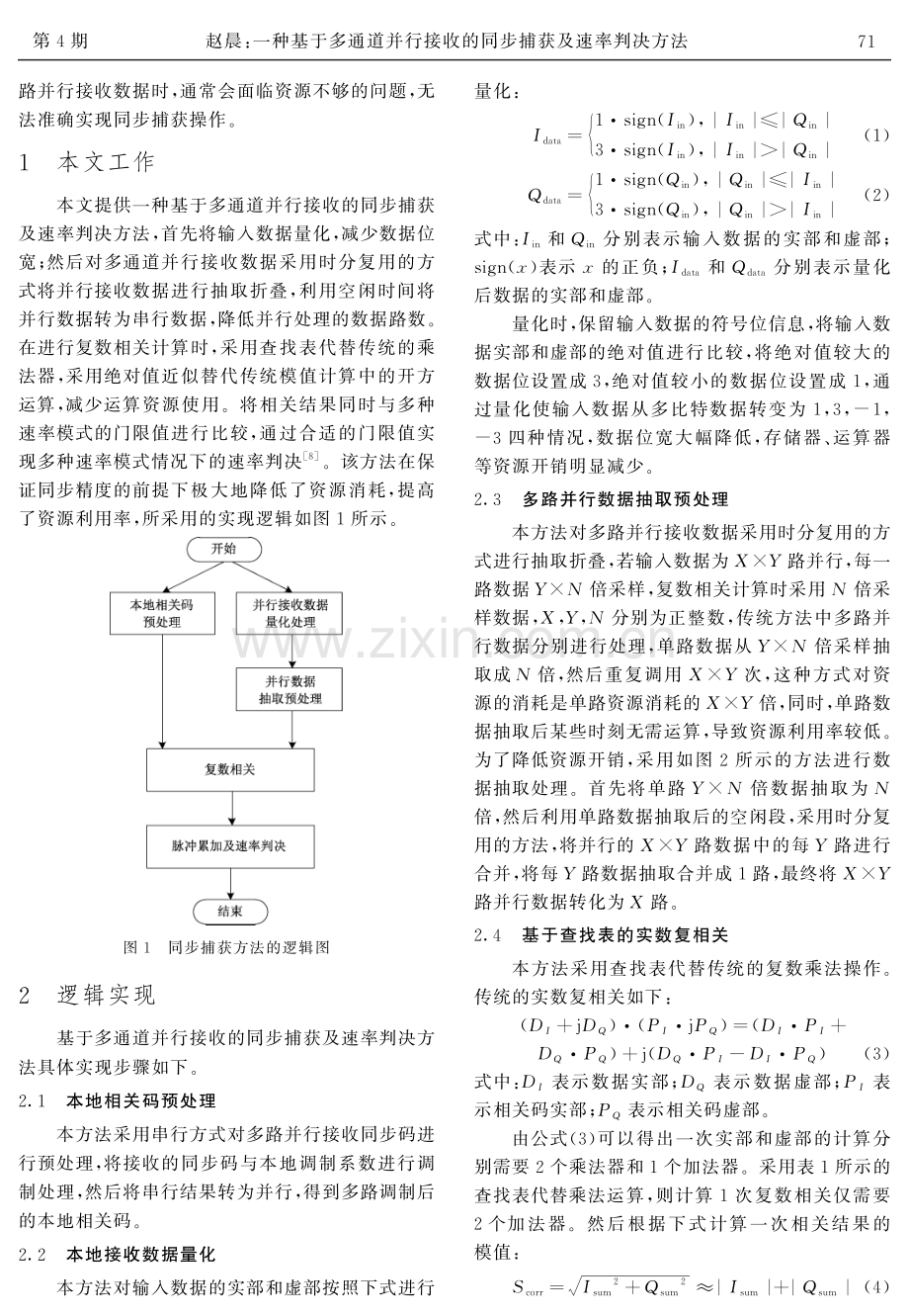 一种基于多通道并行接收的同步捕获及速率判决方法.pdf_第2页