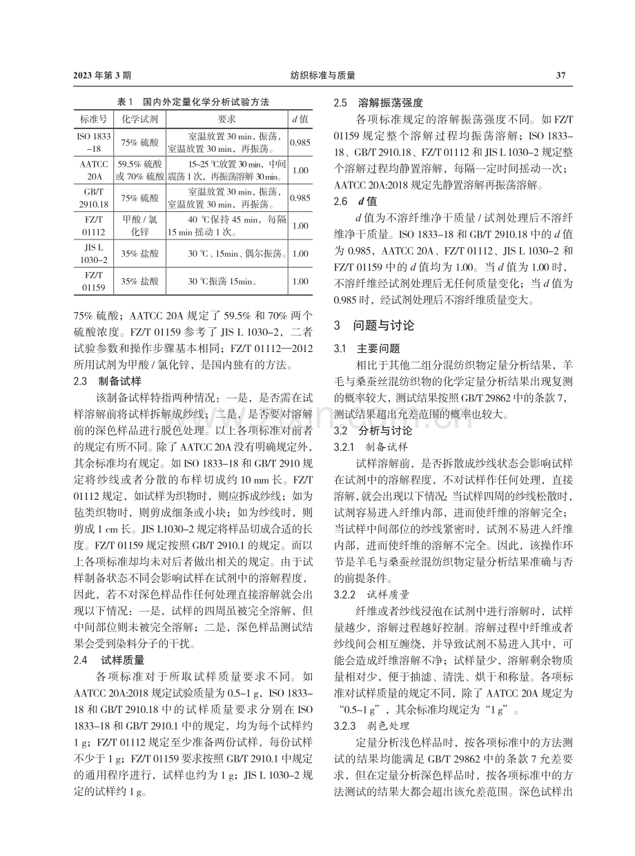 羊毛与桑蚕丝混纺面料纤维含量定量化学分析方法标准浅析.pdf_第2页