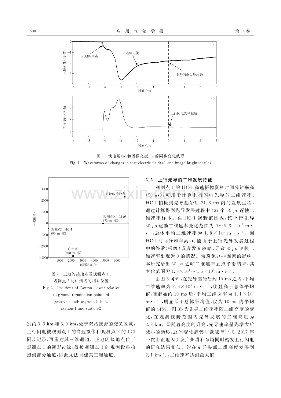 一次上行闪电中先导二维和三维发展特征的差异.pdf_第3页