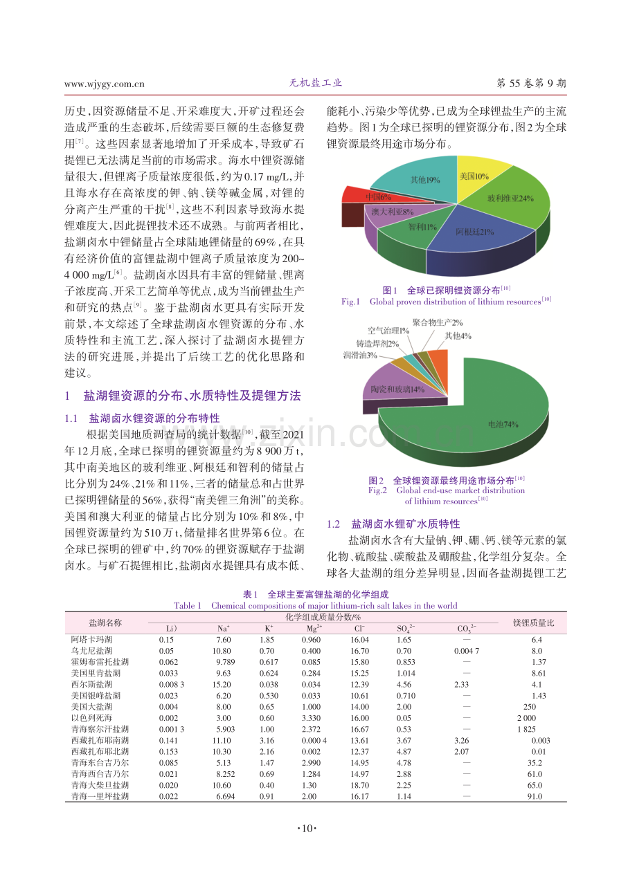 盐湖卤水提锂技术研究进展.pdf_第2页