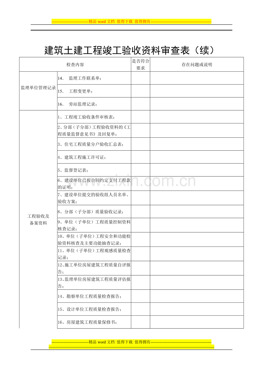 建筑土建工程竣工验收资料审查表.doc_第2页