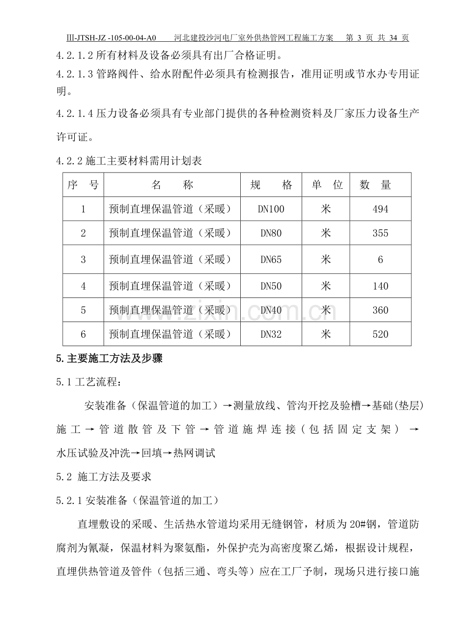 厂区采暖管道施工方案.doc_第3页