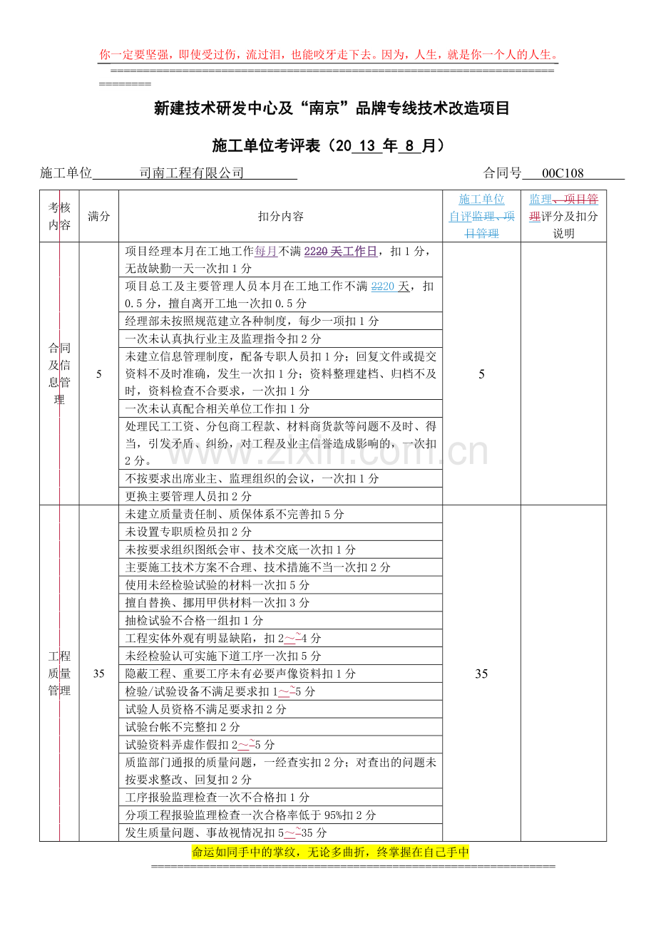 施工单位考核表-14年03月.doc_第2页