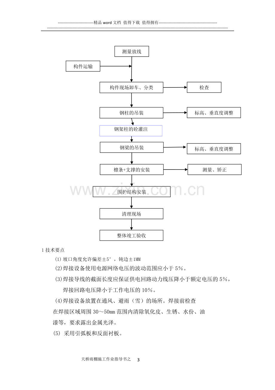 天桥雨棚施工作业指导书.doc_第3页