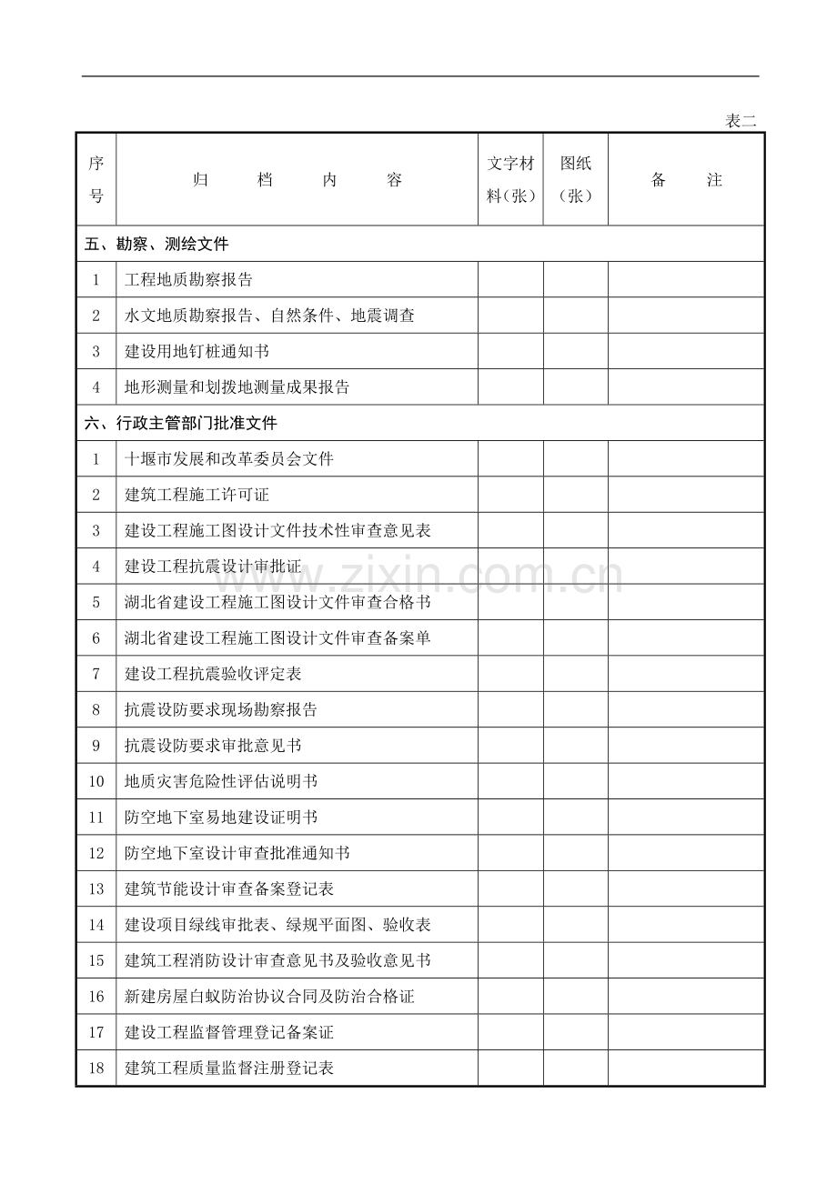 建设工程文件归档内容及顺序表(新版).doc_第2页