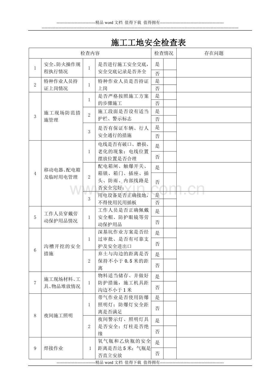 施工工地安全检查计划.doc_第3页