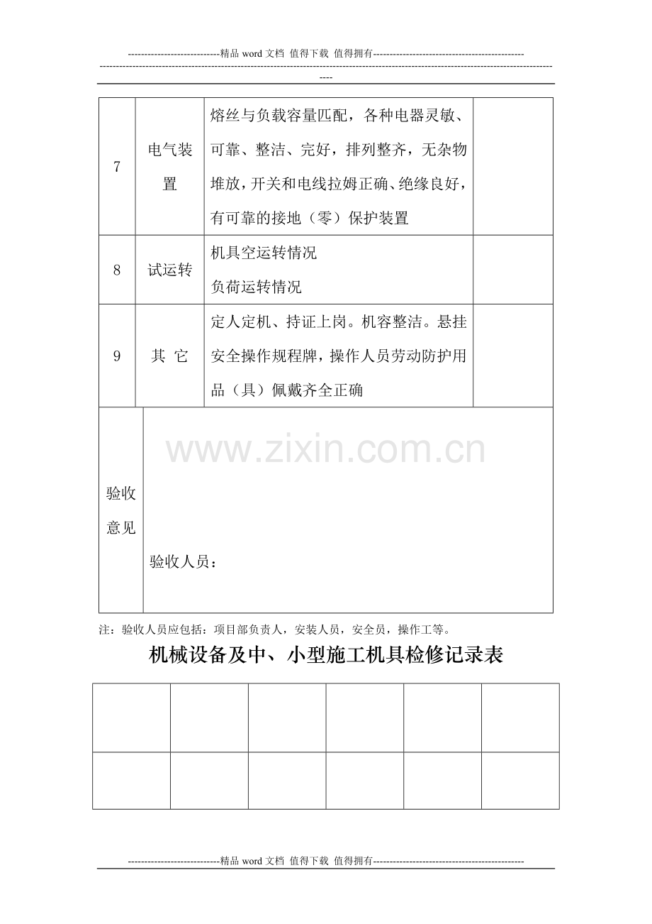 中小型施工机具验收记录表.doc_第2页