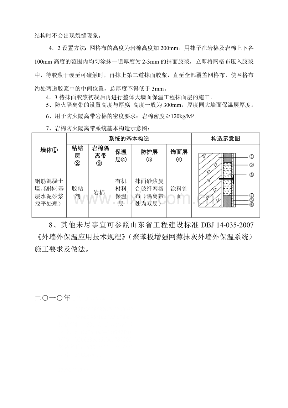 关于外墙保温防火隔离带施工方案.doc_第3页