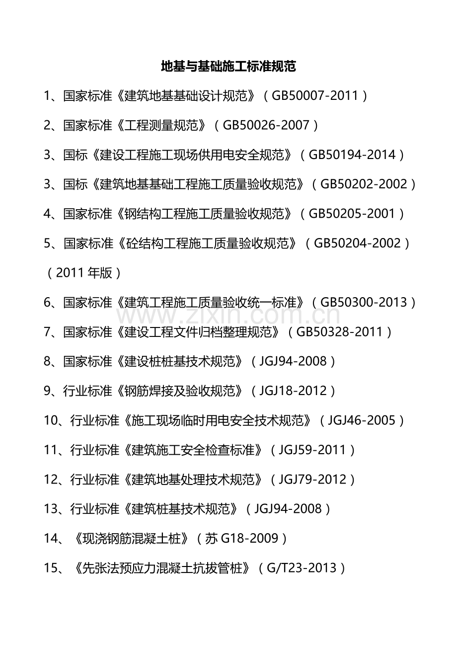 地基与基础施工标准规范.doc_第1页