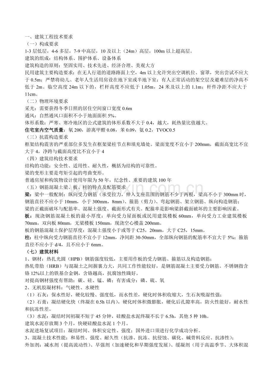 二级建造师建筑工程实务复习重点.doc_第1页