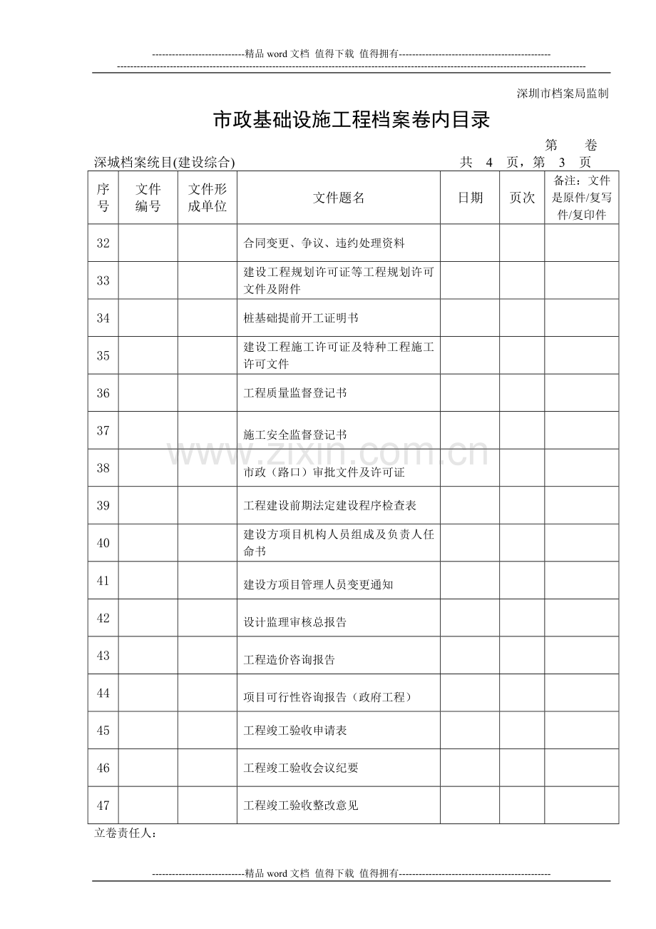 市政基础设施工程档案卷内目录.doc_第3页