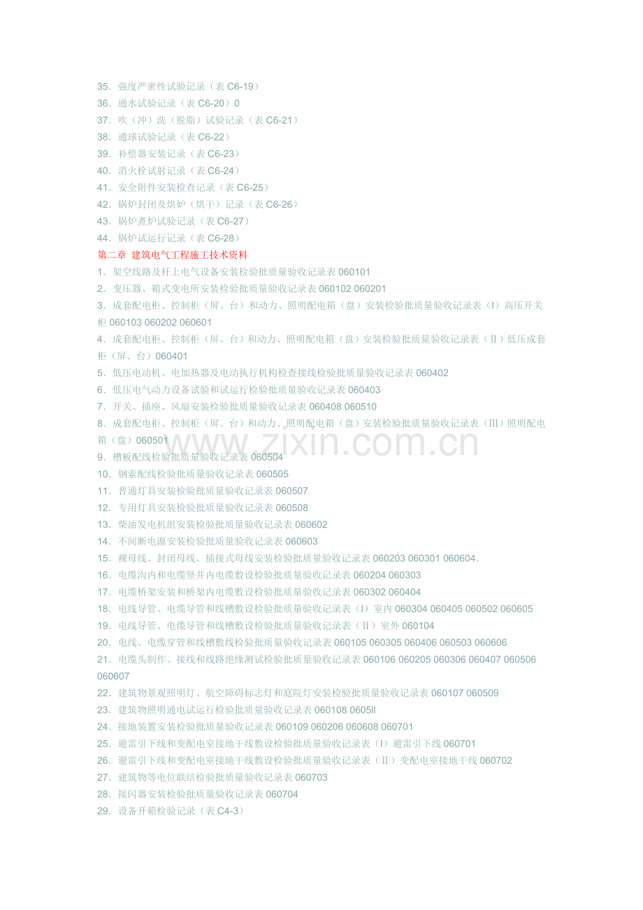 安装工程技术资料表格目录.doc_第2页