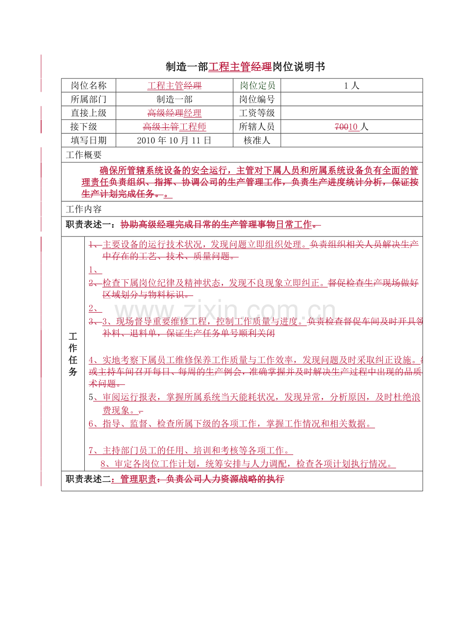 制造一部TE工程师岗位说明书.doc_第1页