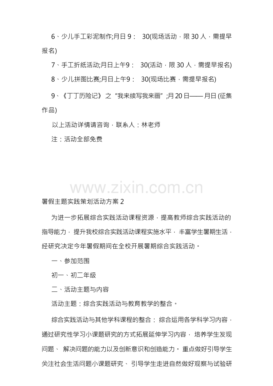 暑假主题实践策划活动方案.docx_第2页