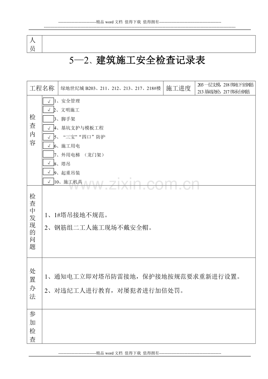 5—2、建筑施工安全检查记录表.doc_第3页