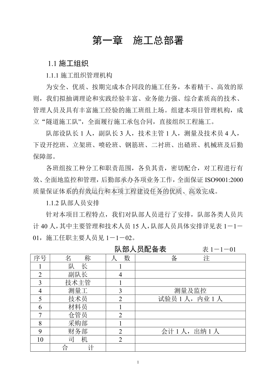 高速公路隧道施工组织方案.doc_第1页