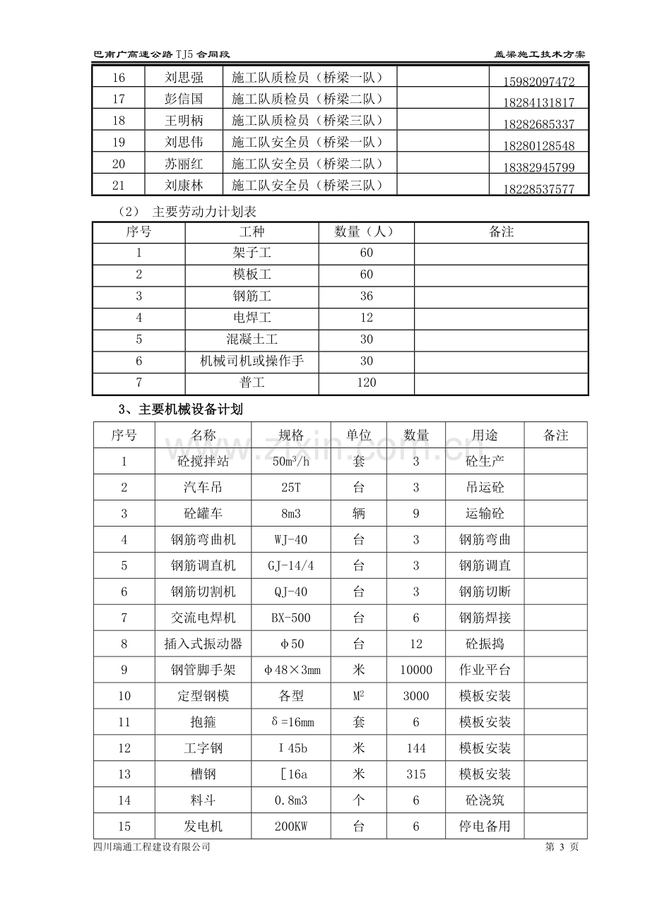 巴南广高速公路TJ5标盖梁施工方案.doc_第3页