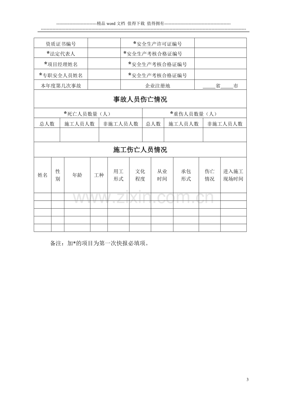 工程建设重大质量安全事故快报表单.doc_第3页