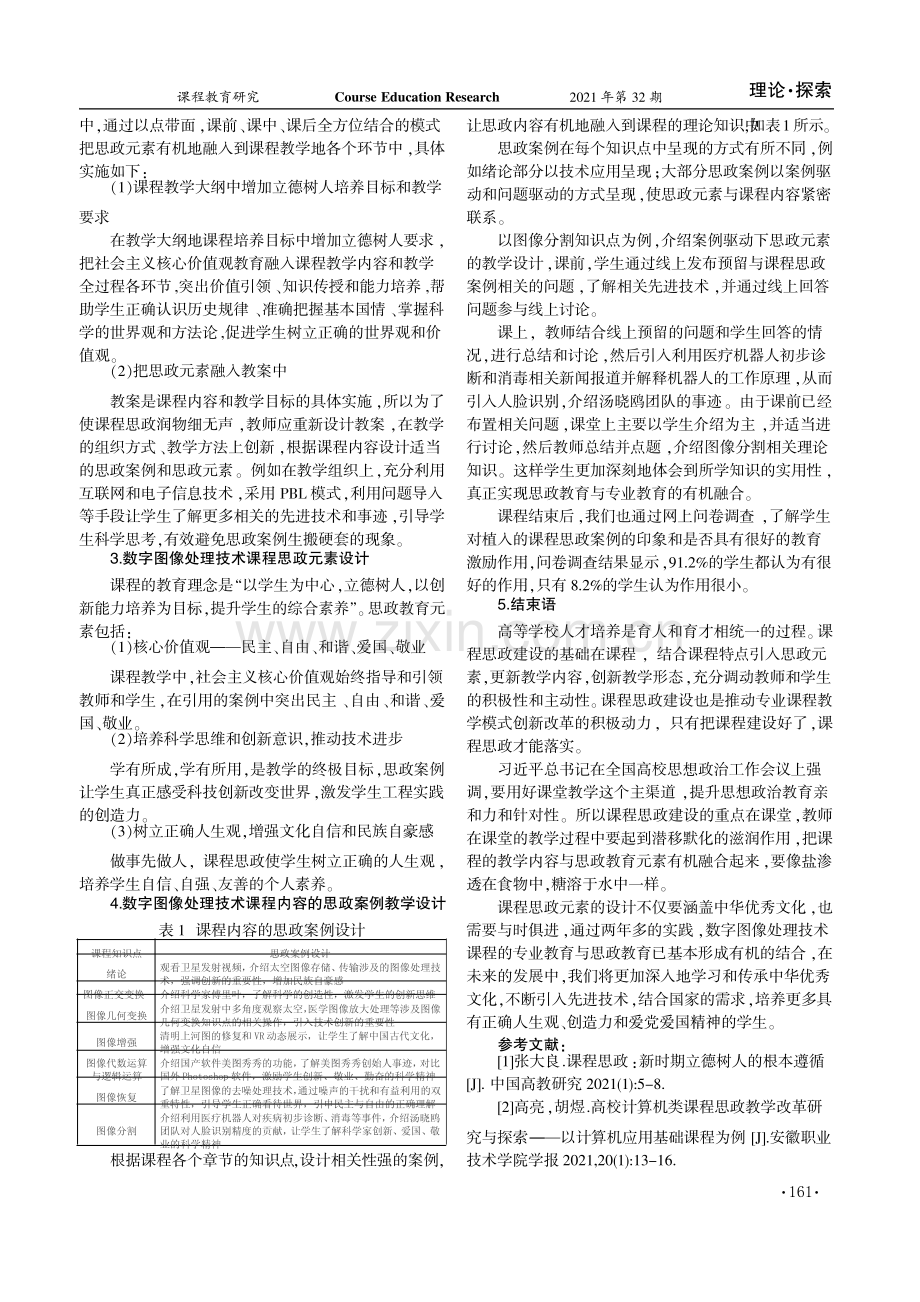 课程思政设计研究——以《数字图像处理技术》课程为例.pdf_第2页