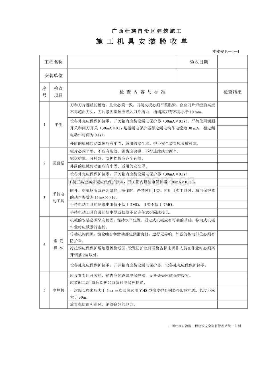 脚手架、临时用电、施工机具验收单表格.doc_第3页