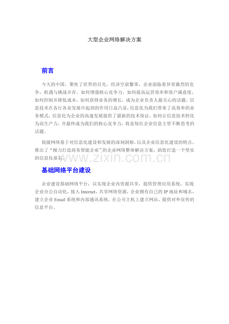 大型企业网络解决方案.doc_第1页