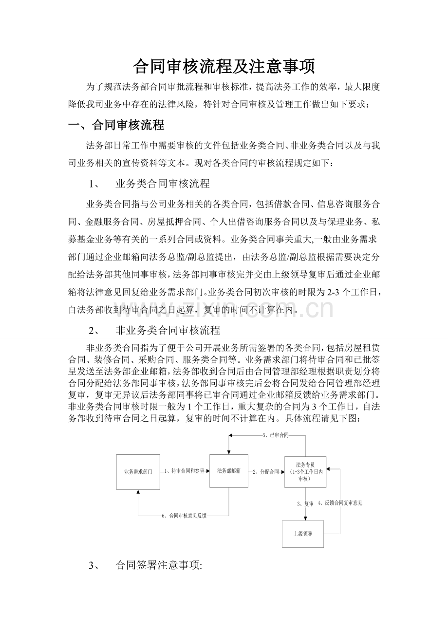 合同审核流程及注意事项.doc_第1页