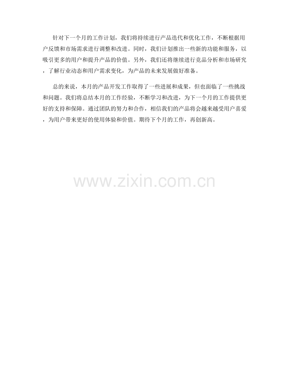 产品经理月度产品开发总结.docx_第2页