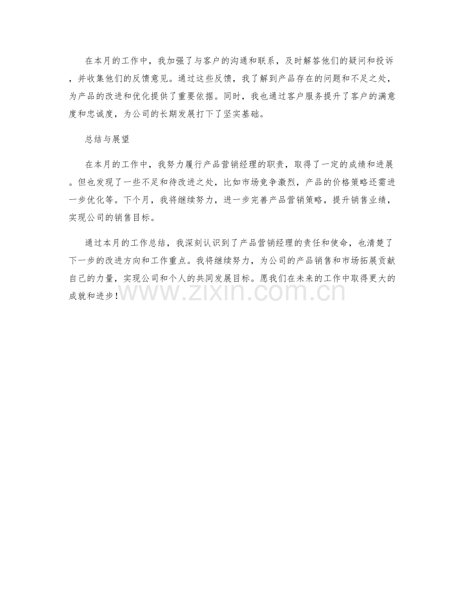 产品营销经理月度工作总结.docx_第2页