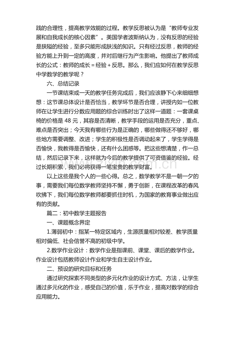 初中数学专题报告精选范文.pdf_第3页