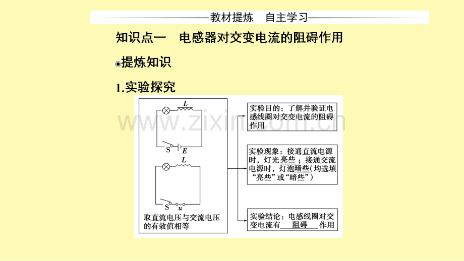 高中物理第五章交变电流3电感和电容对交变电流的影响课件新人教版选修3-.ppt_第3页