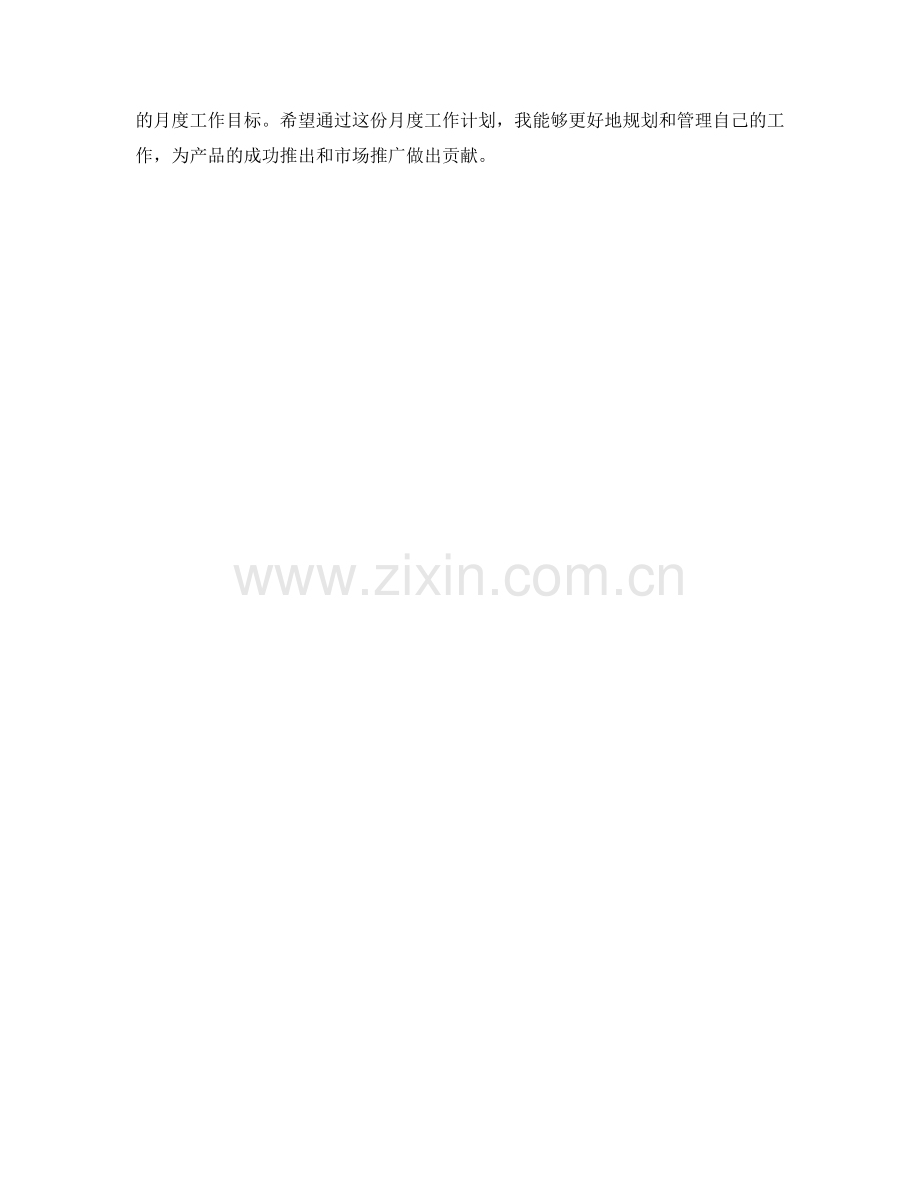 产品规划师月度工作计划.docx_第2页