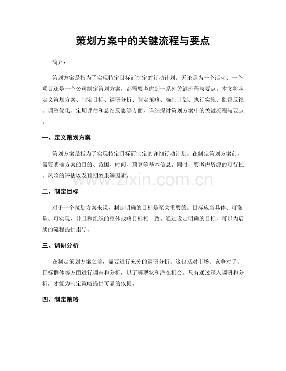 策划方案中的关键流程与要点.docx_第1页