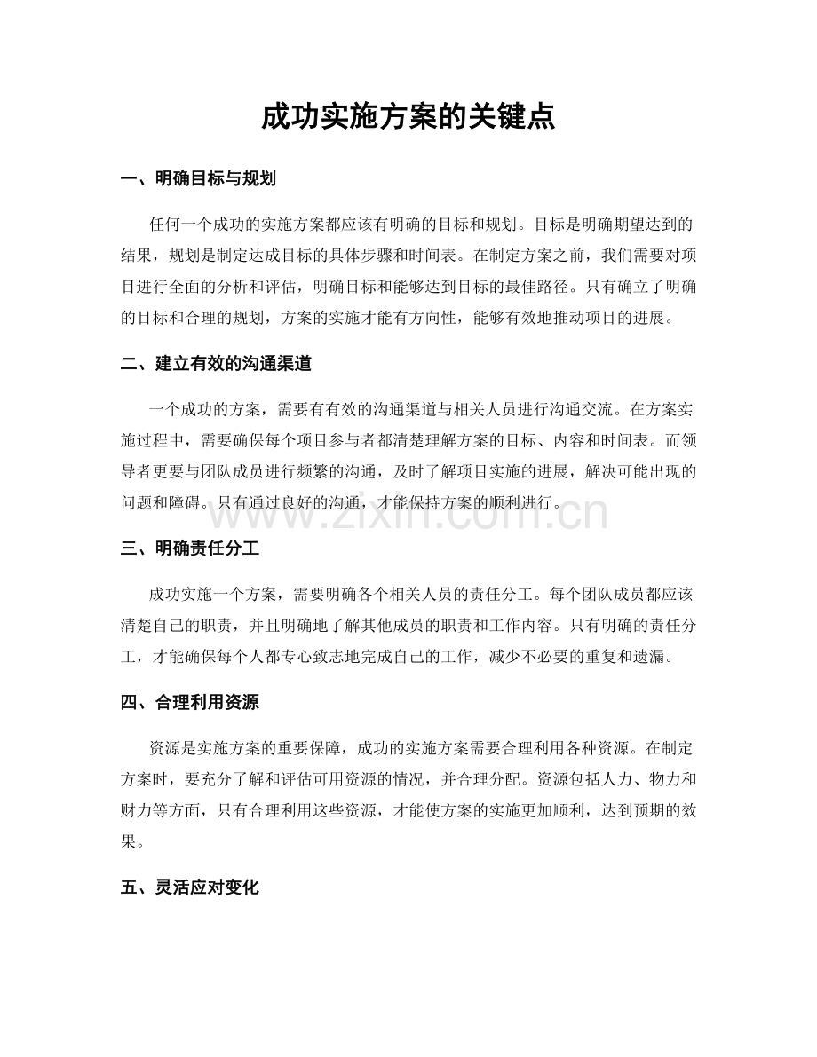 成功实施方案的关键点.docx_第1页