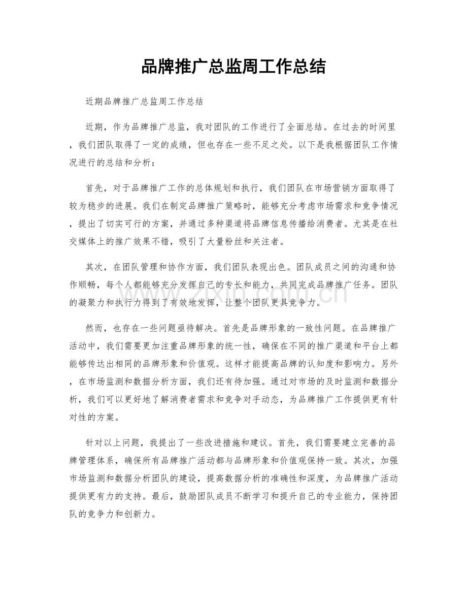 品牌推广总监周工作总结.docx_第1页