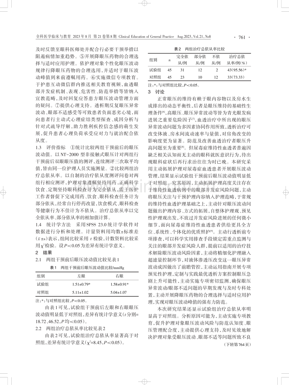 主动拓展护理在尿毒症血透患者眼压波动管理中的应用分析.pdf_第2页