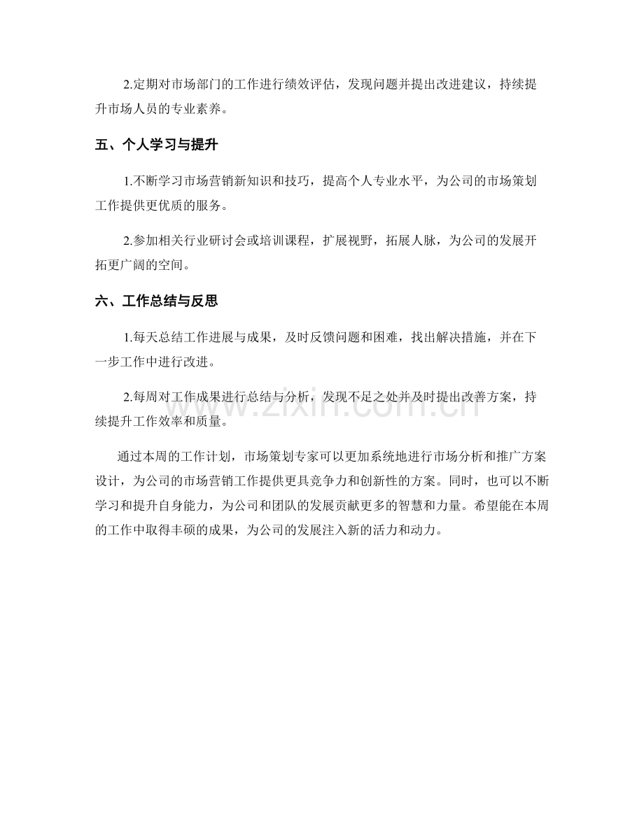 市场策划专家周工作计划.docx_第2页