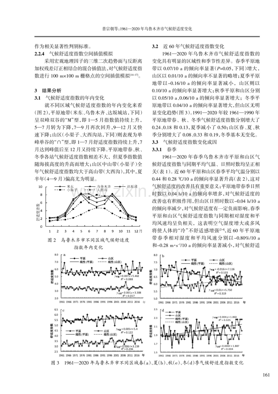 1961—2020年乌鲁木齐市气候舒适度变化.pdf_第3页