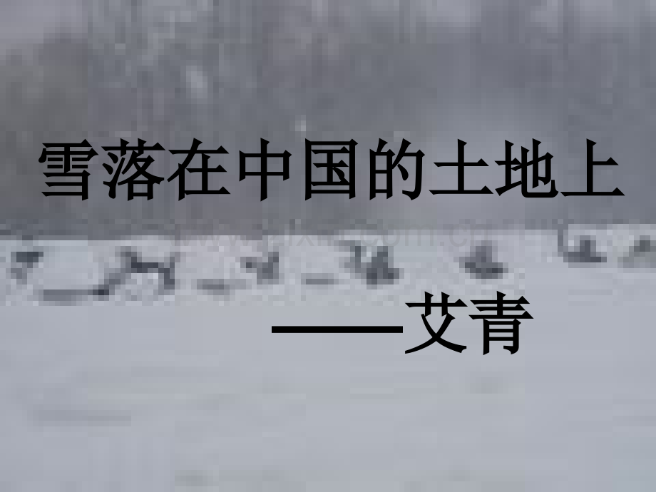 2艾青雪落在中国的土地上详解.pptx_第1页