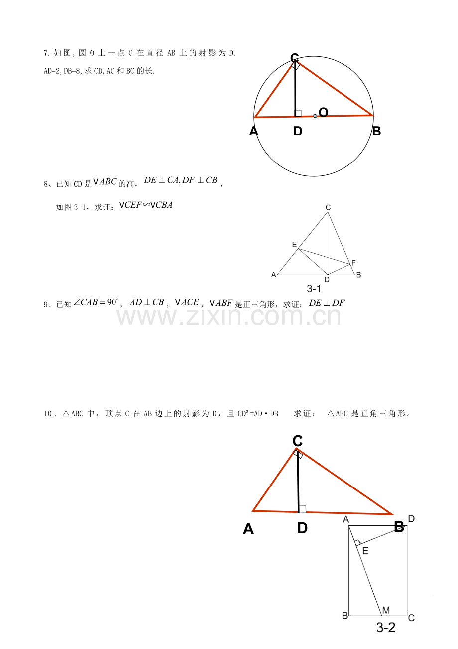 射影定理练习.doc_第2页