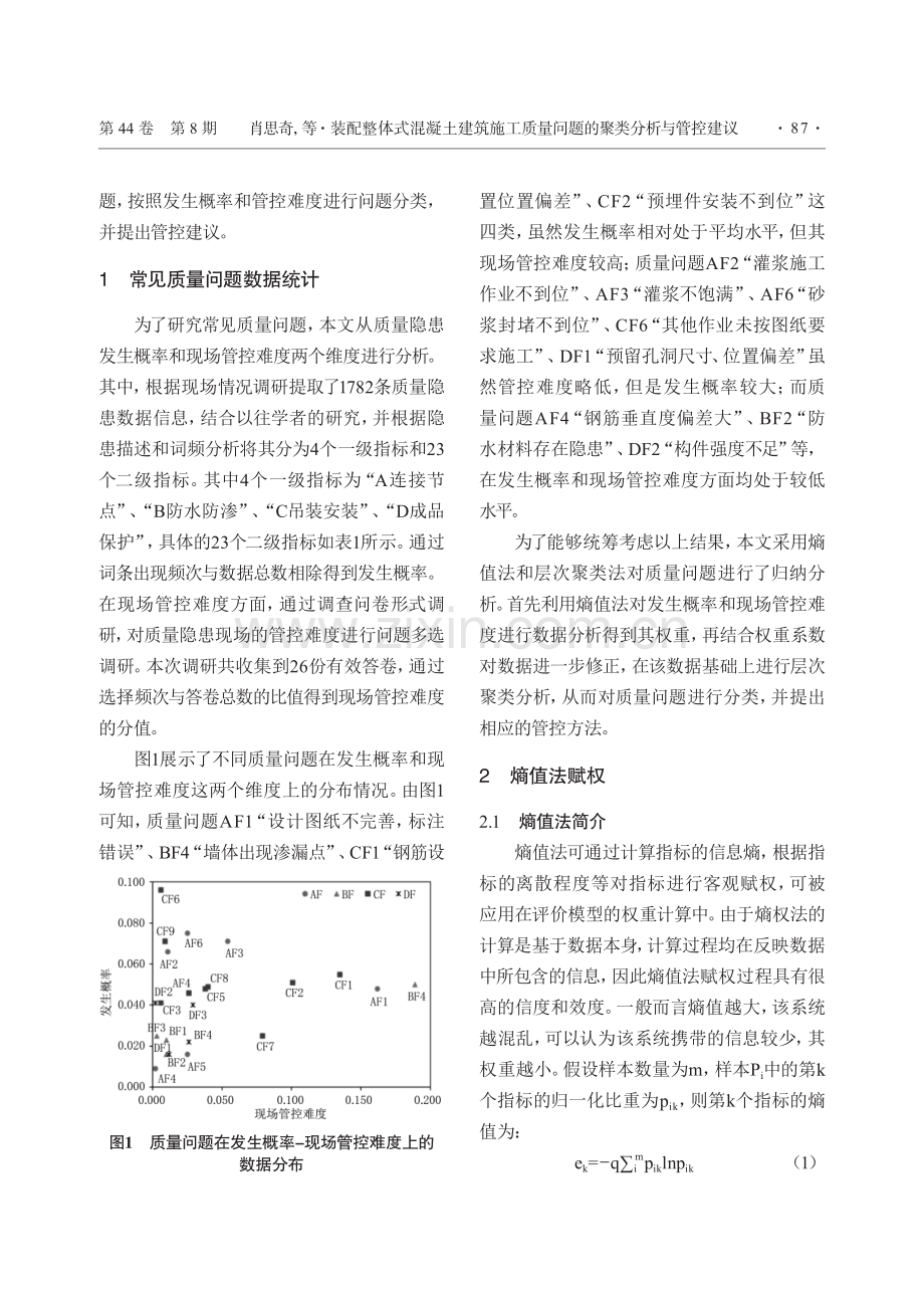 装配整体式混凝土建筑施工质量问题的聚类分析与管控建议.pdf_第2页