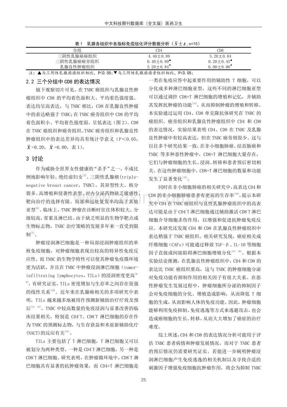 CD4、CD8在三阴性乳腺癌中的表达及意义.pdf_第3页