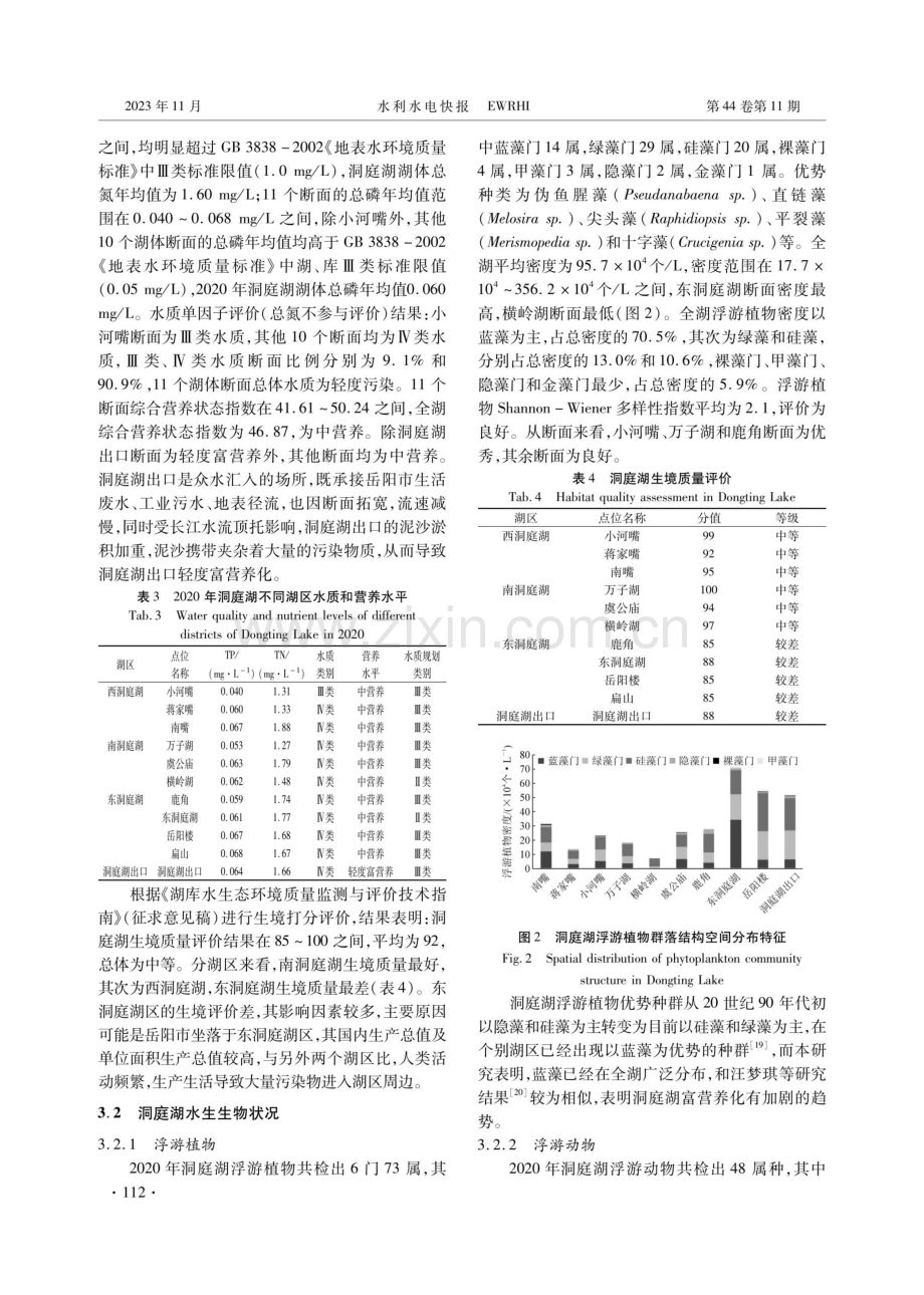 2020年洞庭湖水生生物群落结构特征及水生态评价研究.pdf_第3页