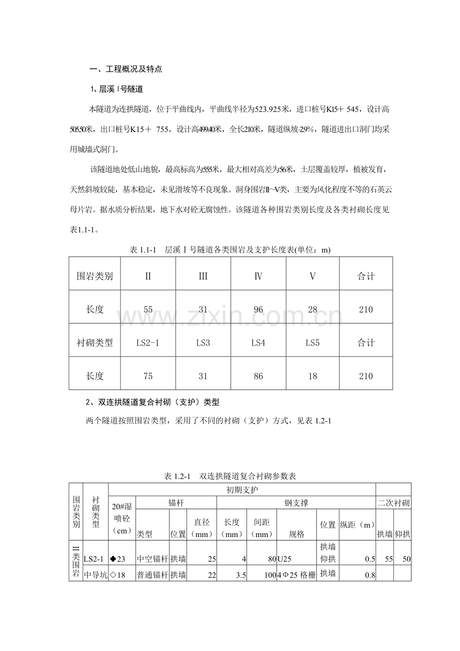 层溪Ⅰ号隧道主要工程项目施工方案施工方法.docx_第2页