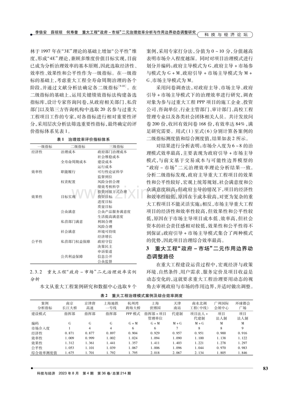 重大工程“政府-市场”二元治理效率分析与作用边界动态调整研究.pdf_第3页