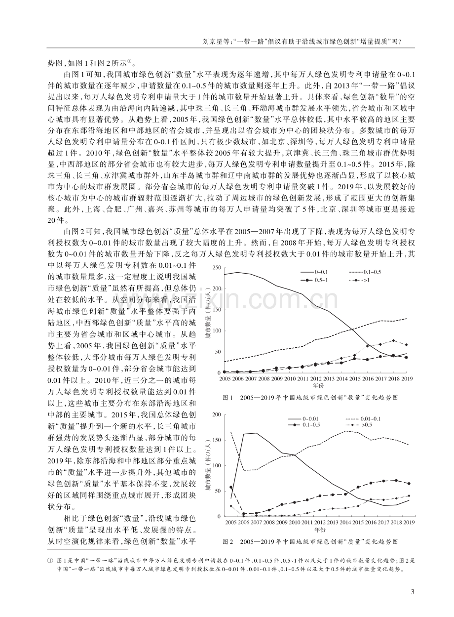 “一带一路”倡议有助于沿线城市绿色创新“增量提质”吗.pdf_第3页