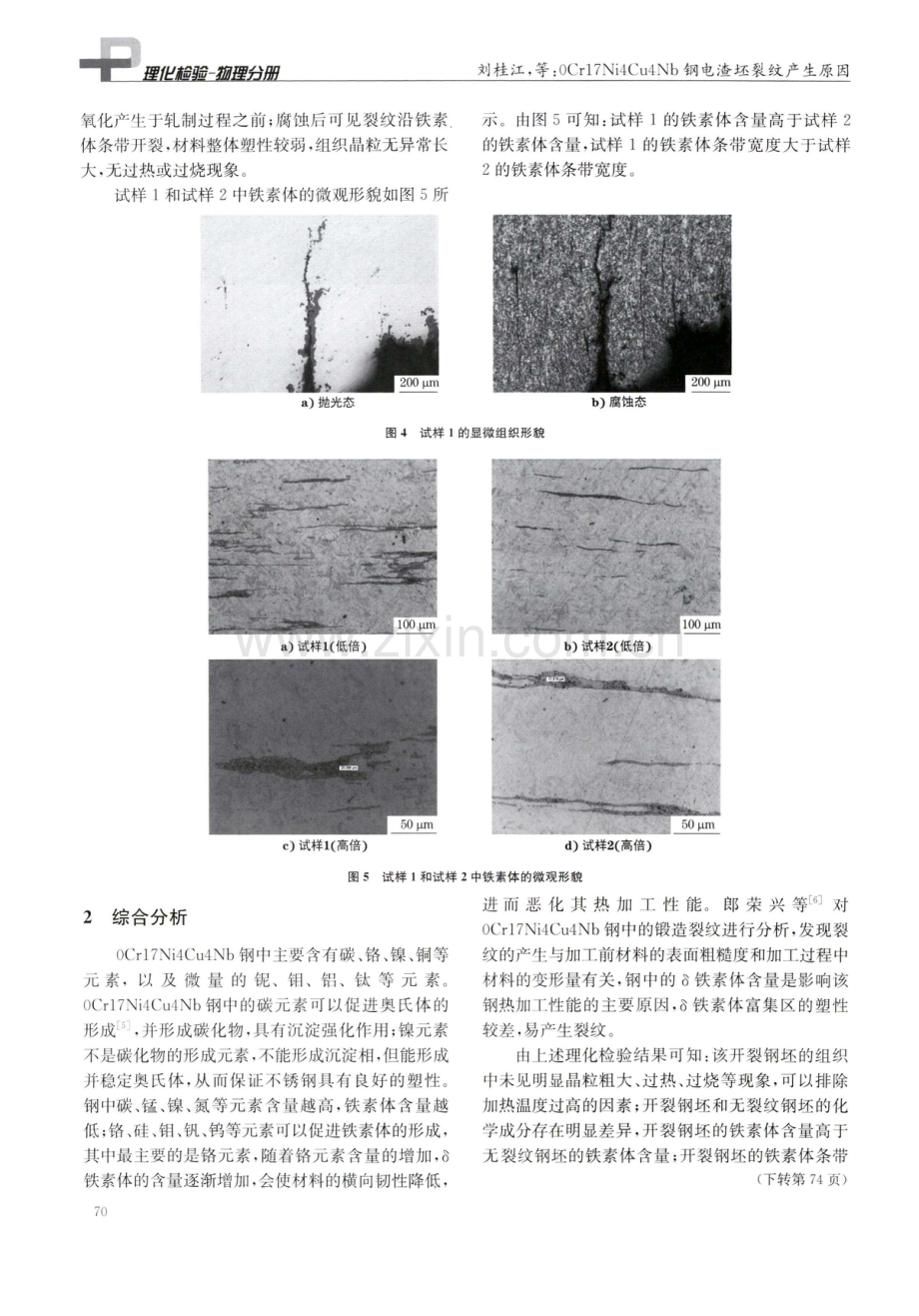 0Cr17Ni4Cu4Nb钢电渣坯裂纹产生原因.pdf_第3页