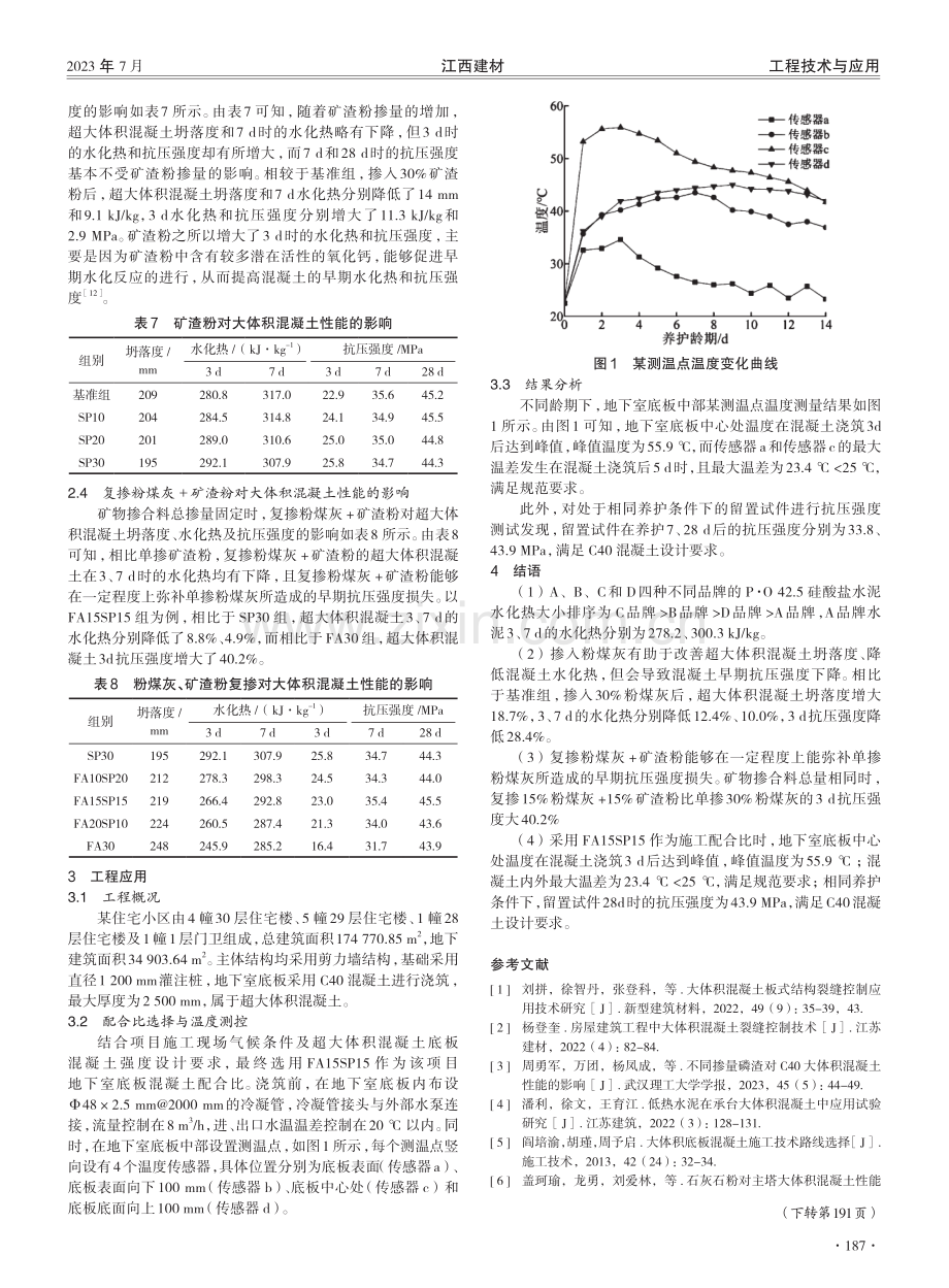 C40超大体积混凝土配合比设计优化及工程应用.pdf_第3页