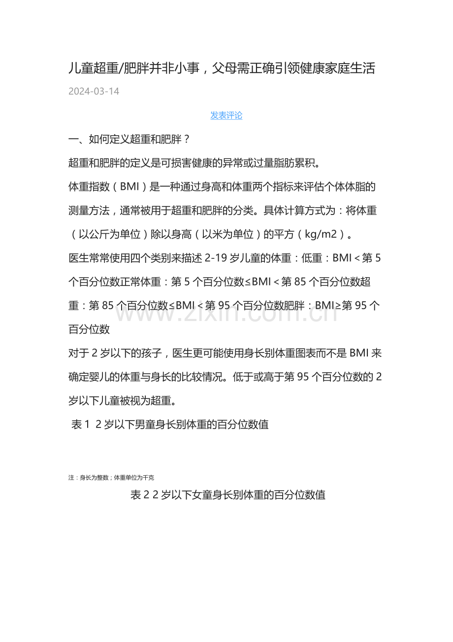 儿童超重肥胖并非小事父母需正确引领健康家庭生活.docx_第1页